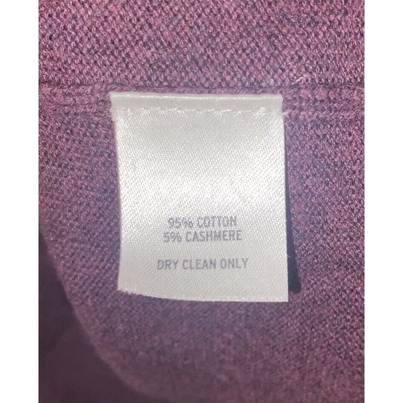 Wallin & Bros. Cotton Cashmere Blend Maroon Long Sleeve Pullover Sweater, Large - Picture 4 of 7